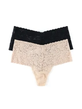 2 Pack Retro Lace Thong