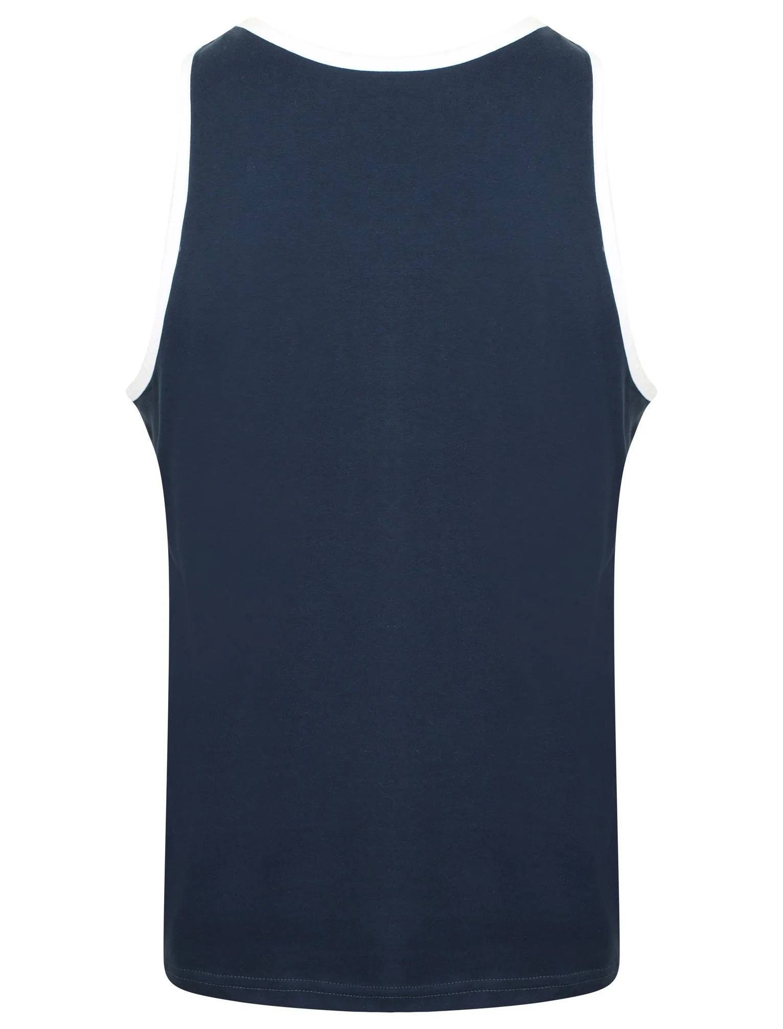 Arnie Cotton Vest Top with Chest Pocket In Insignia Blue - South Shore