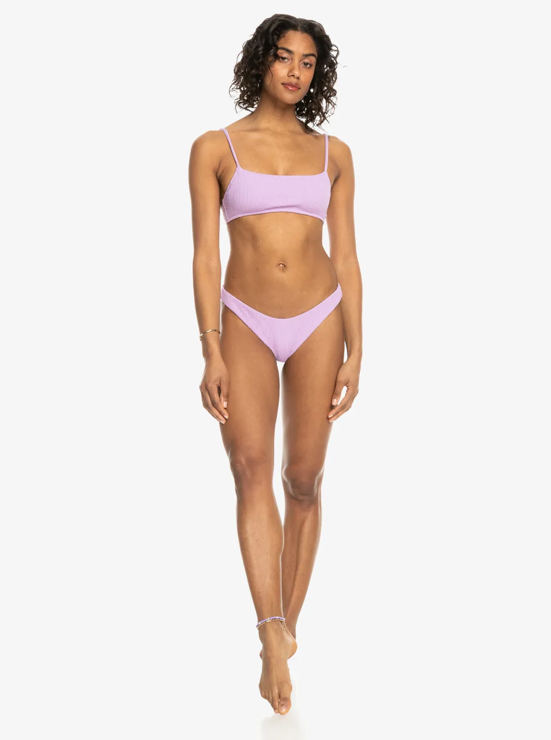 Aruba High Leg Cheeky Bikini Bottoms - Crocus Petal