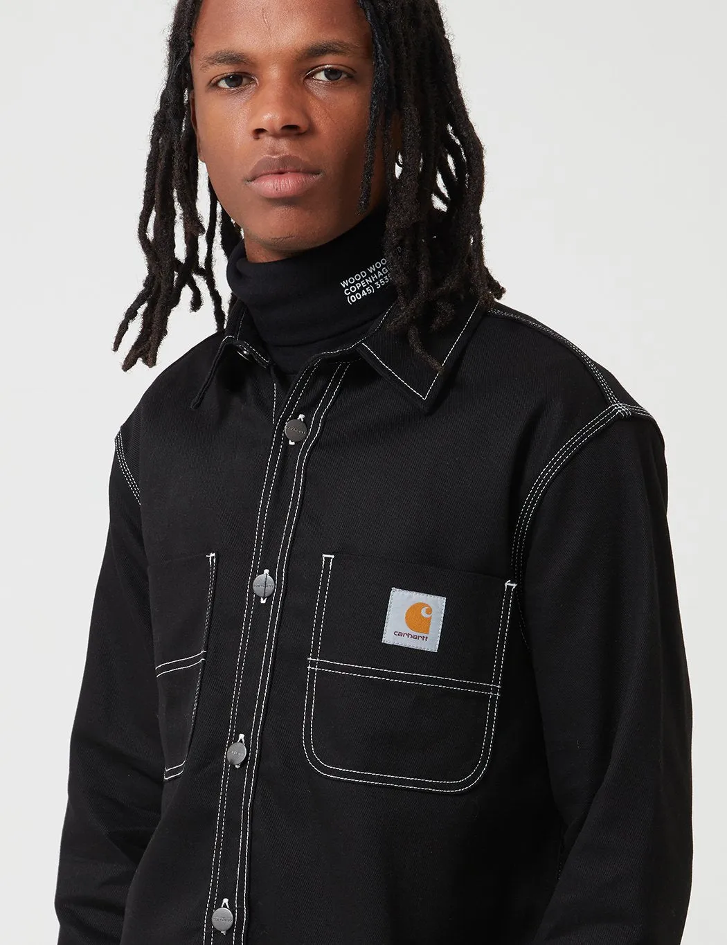 Carhartt-WIP Chalk Shirt Jacket (Regular Fit) - Black Rigid