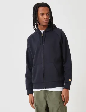 Carhartt-WIP Chase Hooded Zip Jacket - Dark Navy Blue