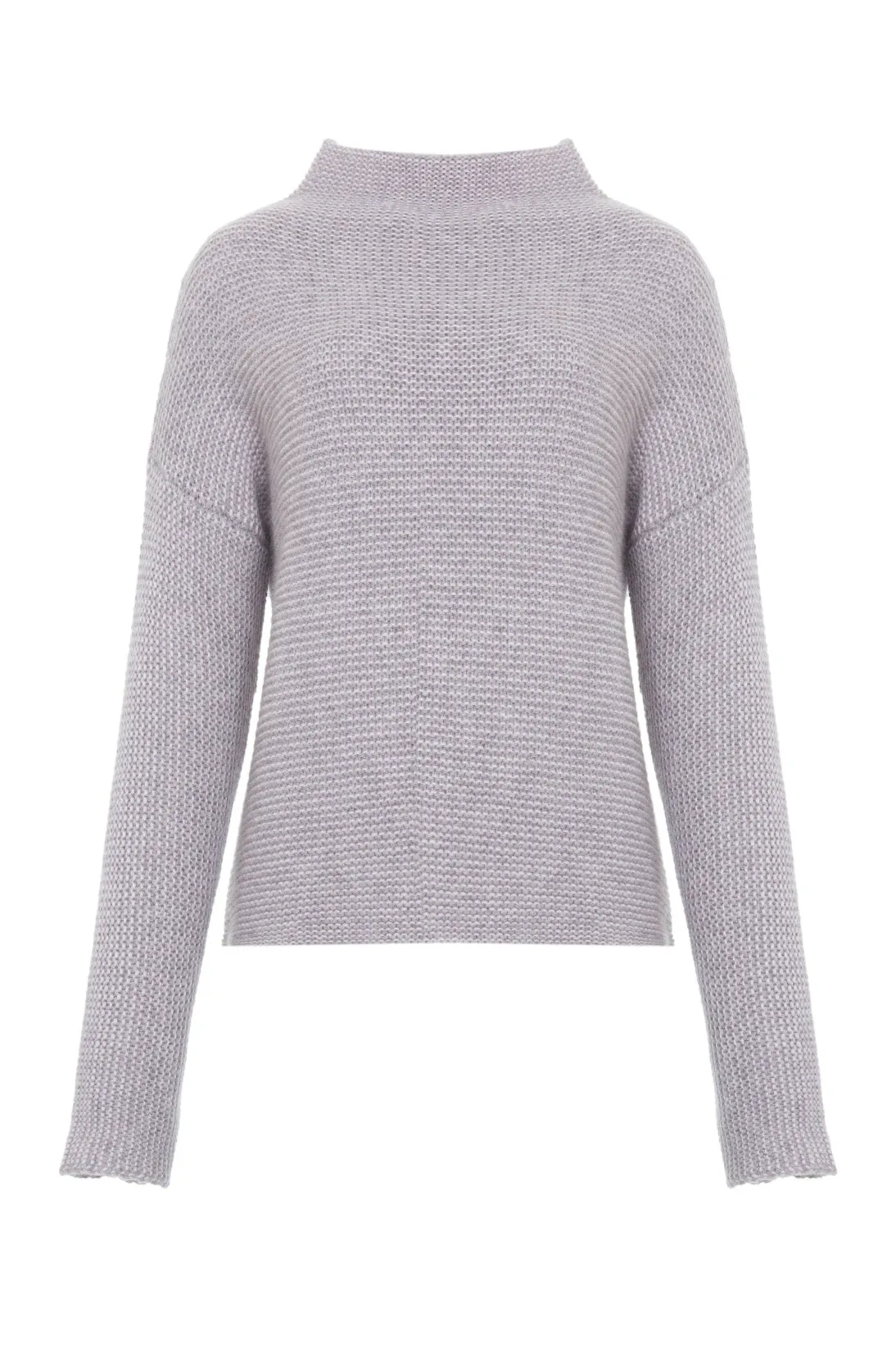 CASHMERE LINKS STITCH MOCKNECK