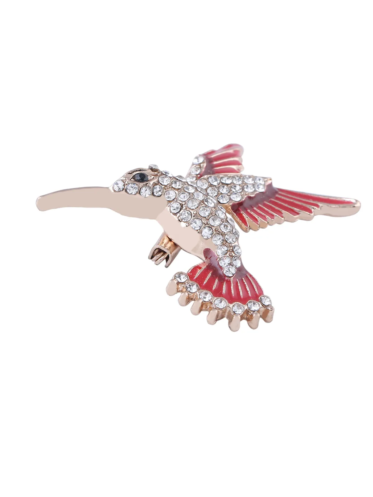 Diamond Kingfisher Bird Brooch with Pin back