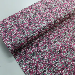 Dressmaking Floral Cotton Lawn - Prune and Blossom - Purple