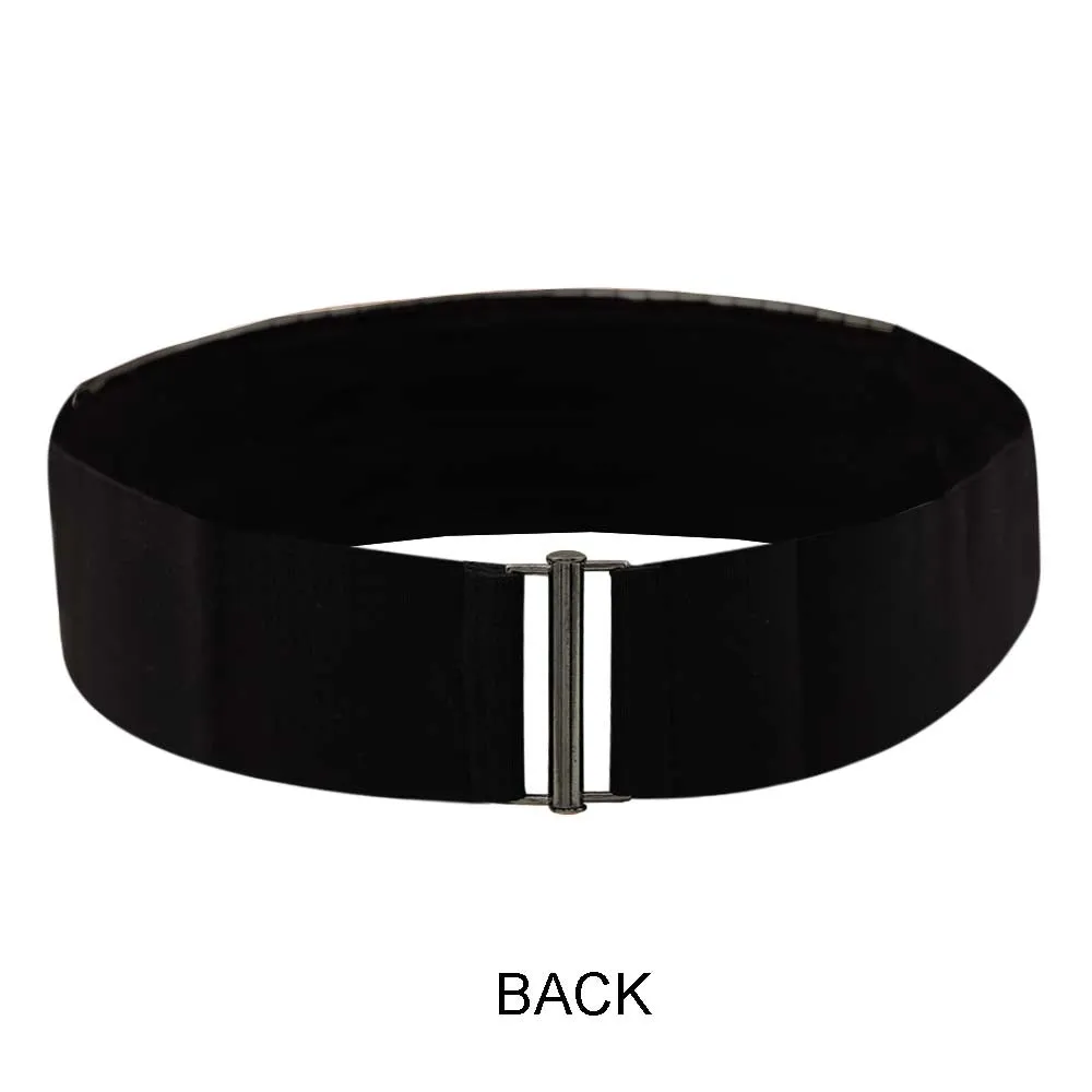 Dual Tone Designer Wear Stretchable Waist Metal Belt