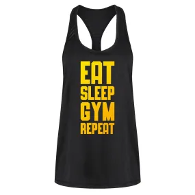 Eat Sleep Gym Repeat Mesh Racerback Vest