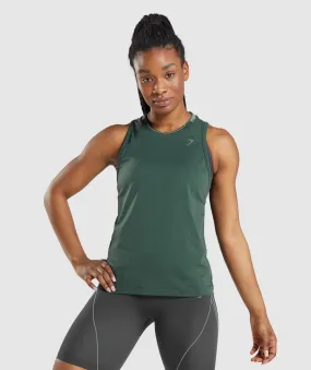 Gymshark Apex Seamless Tank - Obsidian Green/Cucumber Green