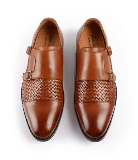 Handwoven Double Monk Straps - Brown