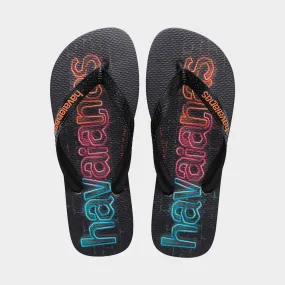 Havaianas Unisex Top Logomania Sandal Black/Multi _ 183486 _ Black