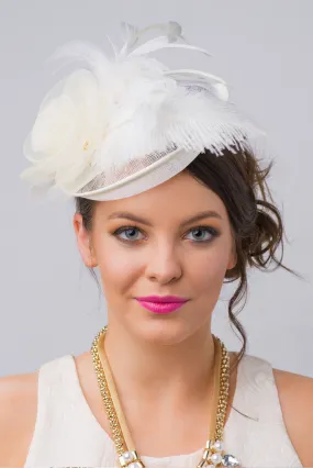 Kate Fascinator - Pearl White