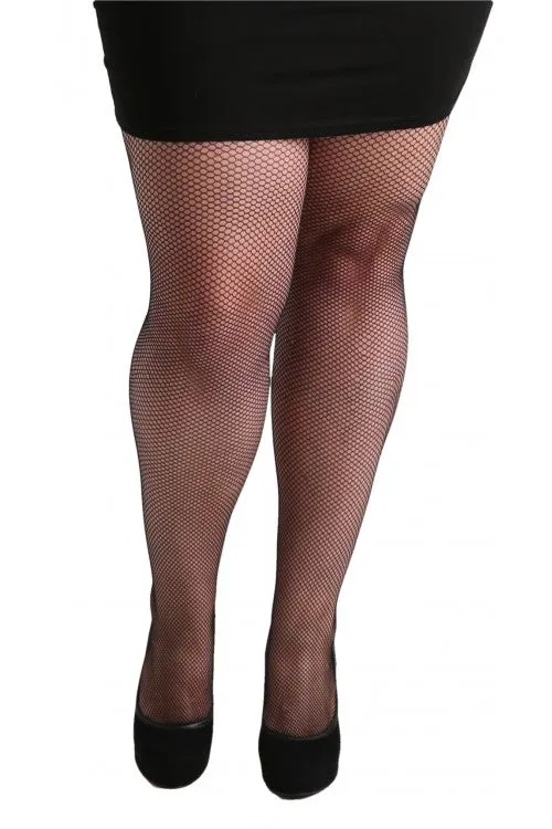 Pamela Mann Hosiery Fishnet Tights in Black