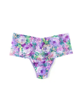 Printed Retro Lace Thong Bathe In Petals Sale