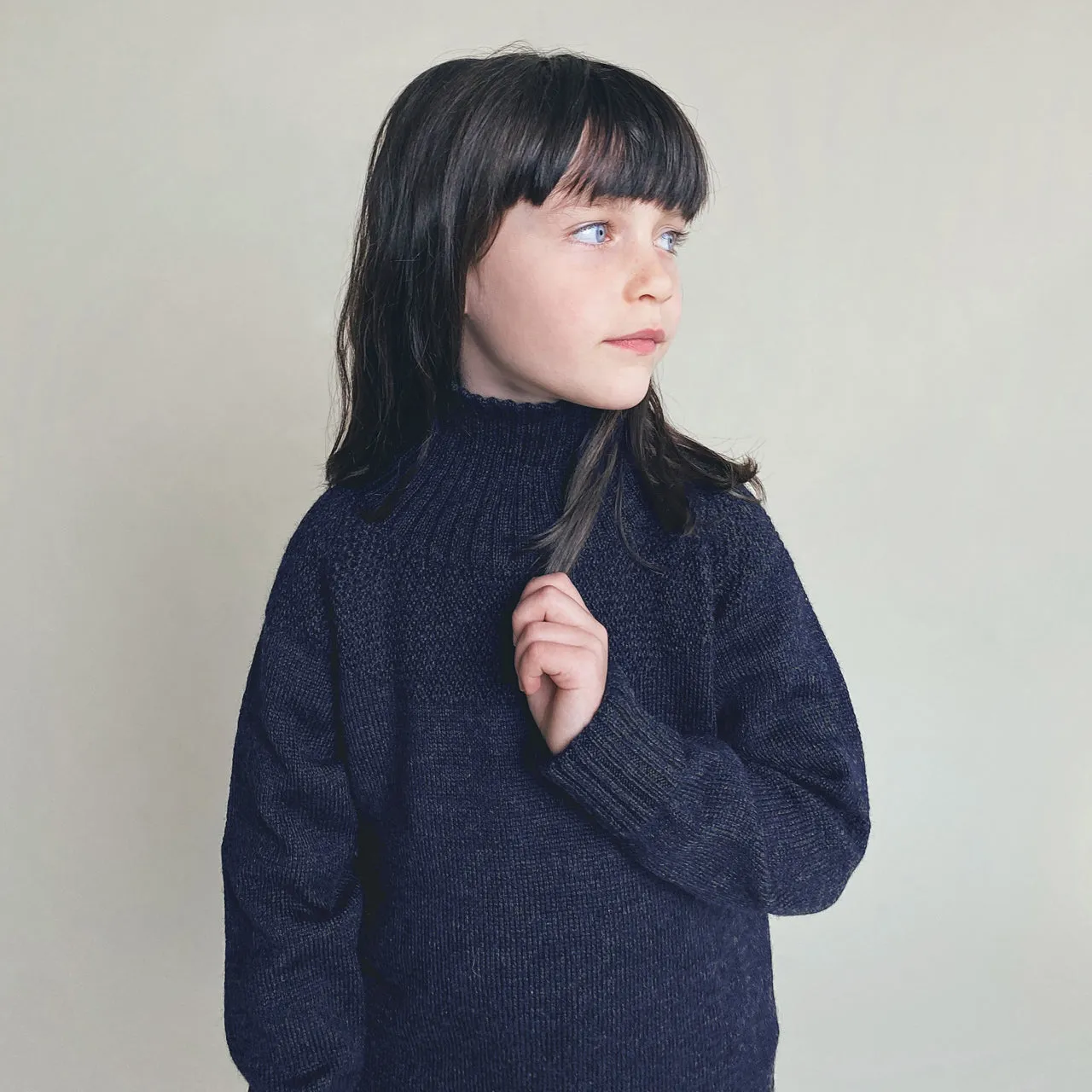 Sailor Sweater - Alpaca/Merino - Moss (18m-12y)