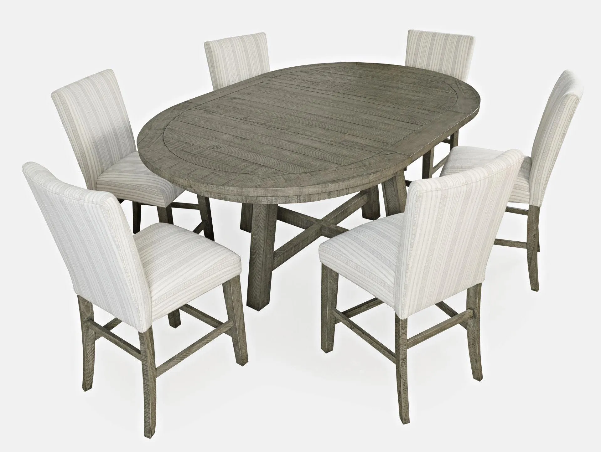 Saratoga 5-Pc Dining Set (Extendable Counter Height Table (54"-78")   4 Chairs)