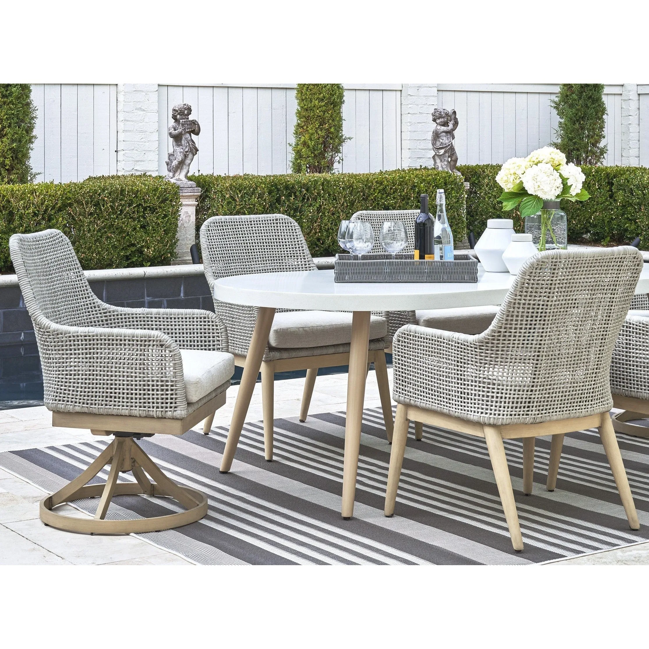 St Barts Open Weave 7pc Outdoor Dining Set