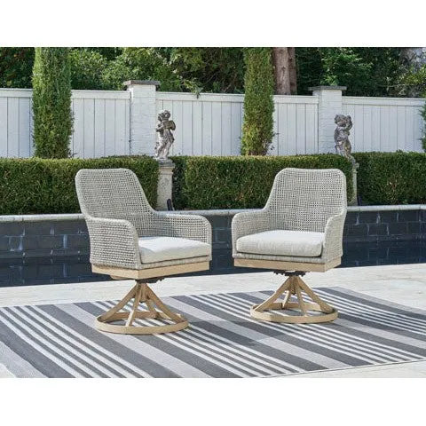 St Barts Open Weave 7pc Outdoor Dining Set