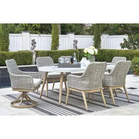 St Barts Open Weave 7pc Outdoor Dining Set