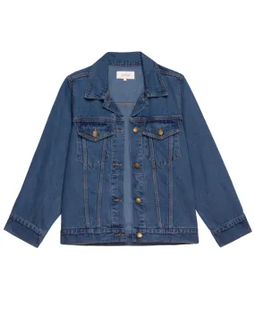 The Slouchy Denim Jacket. -- Electric Blue Wash