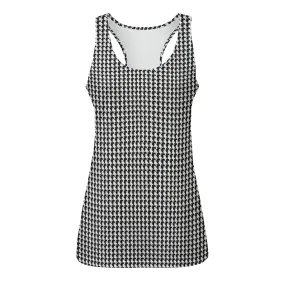 Vampire Art Eco-friendly Black & White Retro Houndstooth Women's Tank Top